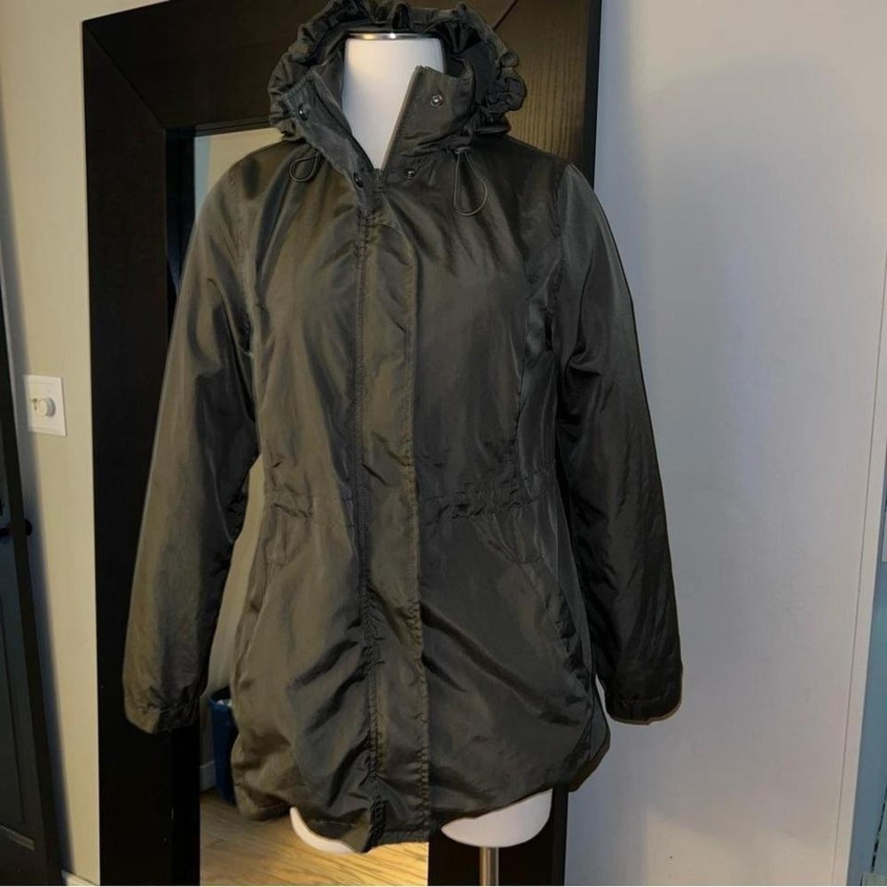 A New Day "Animal Control" Army Green Women's Rain Coat - Size Small